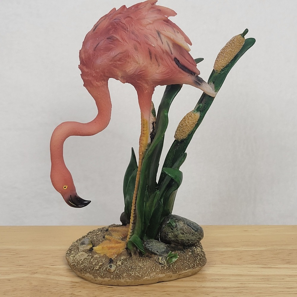 Vintage 90s K's Collection Pink Flamingo Figurine Tropical Bird 6" Coastal MCM